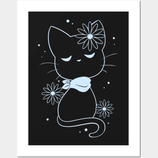 Flower Feline Posters and Art